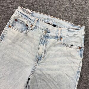 American Eagle Outfitters Jeans Size 4 High Rise Straight Light Wash Flaw Womens